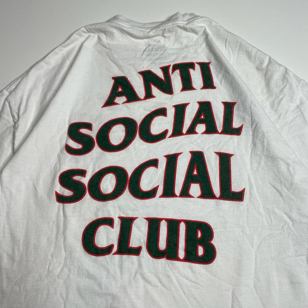 Anti Social Social Club Green White Big Logo T-shirt ASSC XL Made In USA - Picture 2 of 6